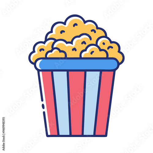 Popcorn Movie Snack Icon Design