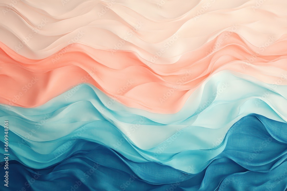 Fototapeta premium Delicate, flowing fabrics in soft, pastel hues.