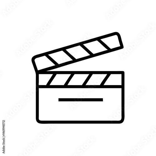 Clapperboard Action Cut Movie Icon Design