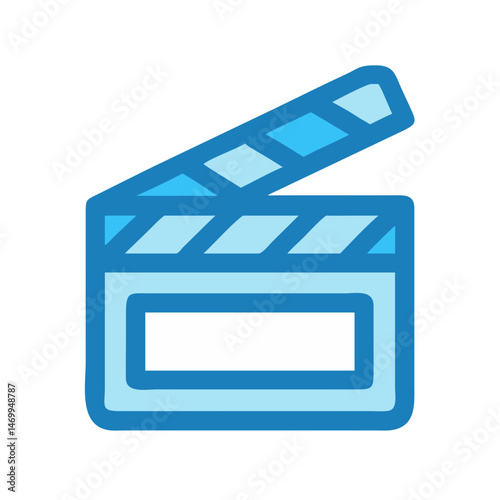 Clapperboard Action Cut Movie Icon Design