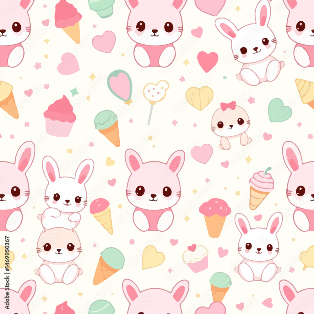seamless pattern with bunnies seamless pattern with bunnies
