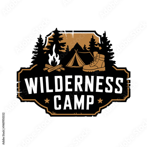 Vintage Retro Vector Adventure Logo, Badge Logo, Hiking Logo, Wilderness Logo