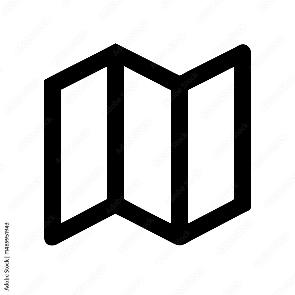 Folded Travel Map Navigation Icon Design
Folded Travel Map Navigation Icon Design