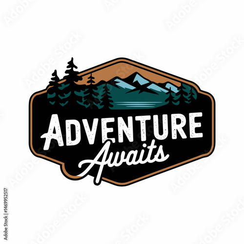 Vintage Retro Vector Adventure Logo, Badge Logo, Hiking Logo, Wilderness Logo