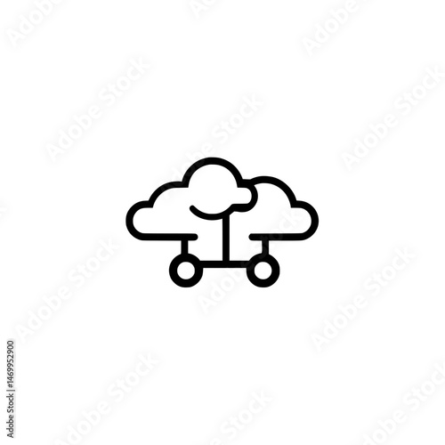 Vector icon representing partly cloudy weather  