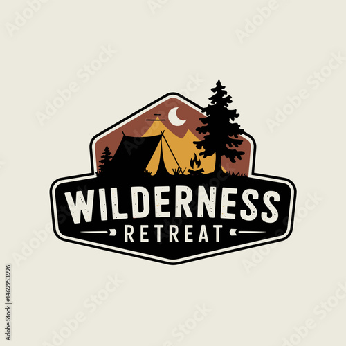 Vintage Retro Vector Adventure Logo, Badge Logo, Hiking Logo, Wilderness Logo