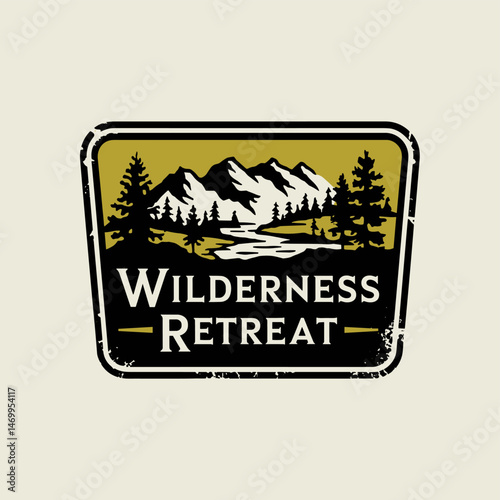 Vintage Retro Vector Adventure Logo, Badge Logo, Hiking Logo, Wilderness Logo