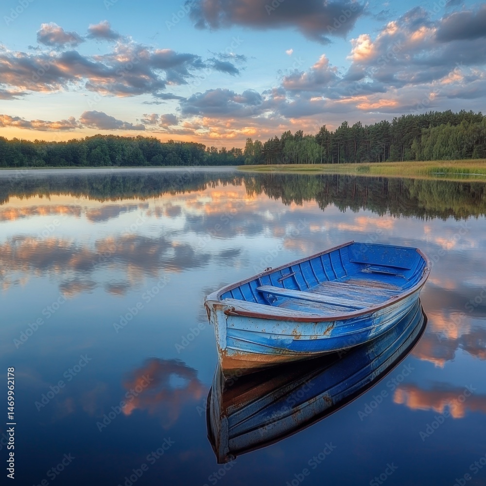 Fototapeta premium Tranquil lake sunrise
