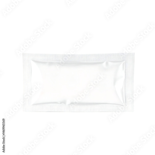 Blank White Condiment Packet Mockup