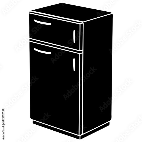 refrigerator vector icon white background