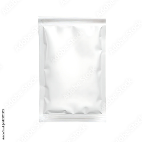 Realistic White Sachet Mockup