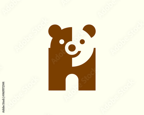 Bear logo icon in bold brown for professional branding