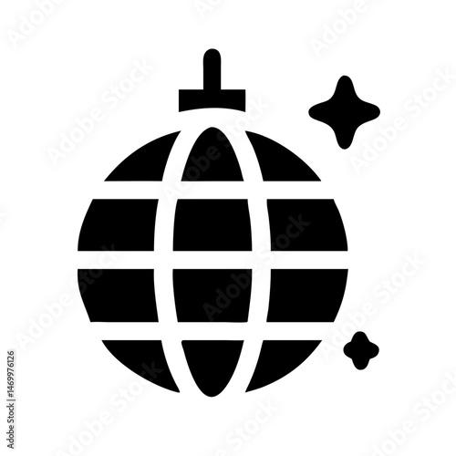 Disco Mirror Ball Dance Icon Design