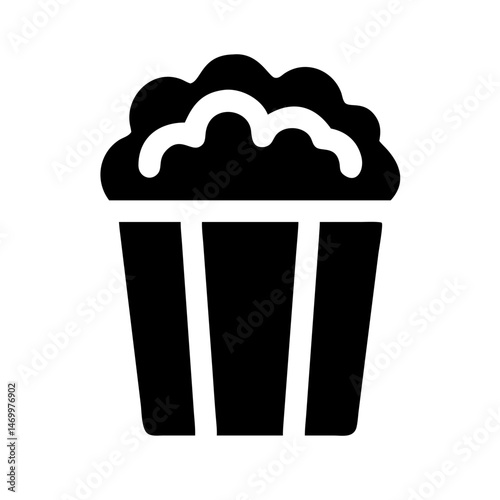 Popcorn Snack Box Cinema Icon Design