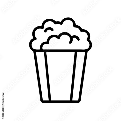 Popcorn Snack Box Cinema Icon Design