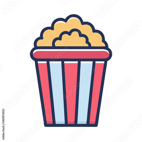 Popcorn Snack Box Cinema Icon Design