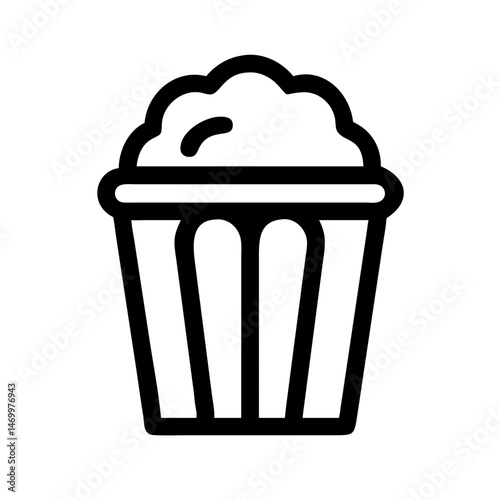 Popcorn Snack Box Cinema Icon Design