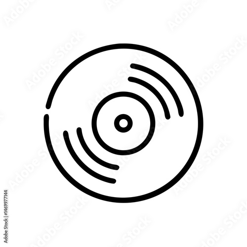 Vinyl Record Disc Music Icon Design