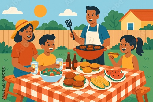 Summer Family BBQ: Outdoor Grilling & Picnic Fun