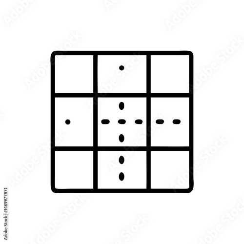 Sudoku Grid Puzzle Game Icon Design photo
