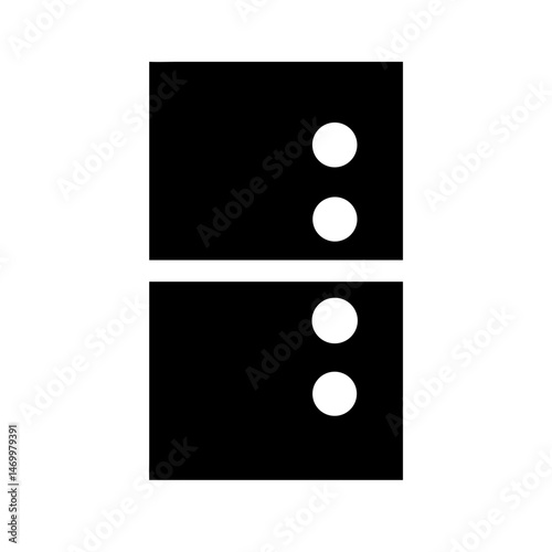 Domino Tiles Set Game Icon Design