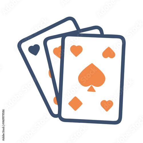 Playing Cards Deck Gambling Icon Design