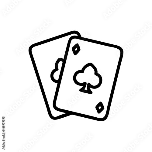 Playing Cards Deck Gambling Icon Design