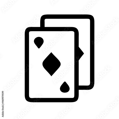 Playing Cards Deck Gambling Icon Design