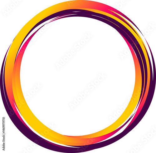 abstract circle round frame border