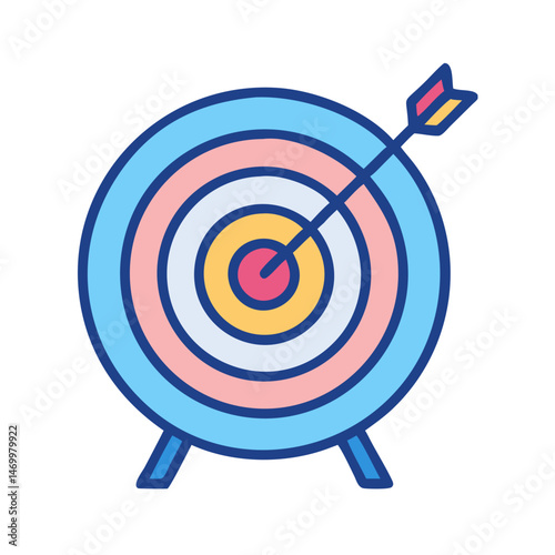 Bullseye Dartboard Target Icon Design