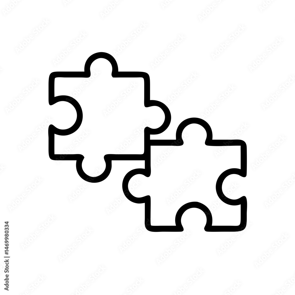 Puzzle Piece Match Solution Icon Design Puzzle Piece Match Solution Icon Design