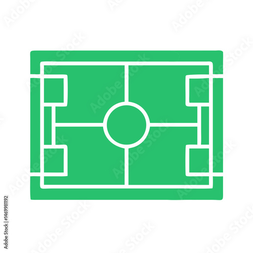 Football Field Layout Sports Icon Design