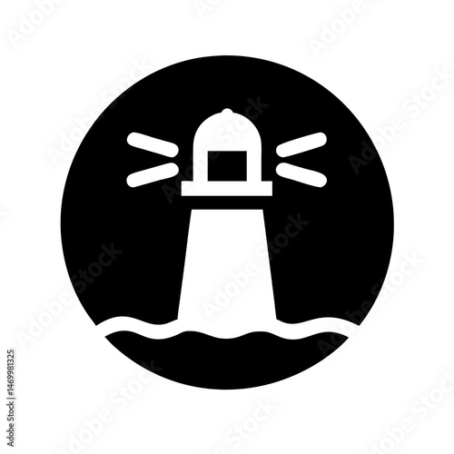 Lighthouse Coastal Beacon Light Icon Design