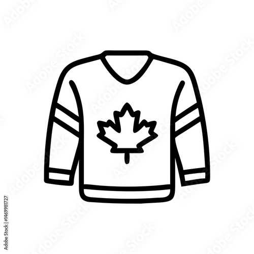 Canadian Ice Hockey Jersey Sports Icon Design