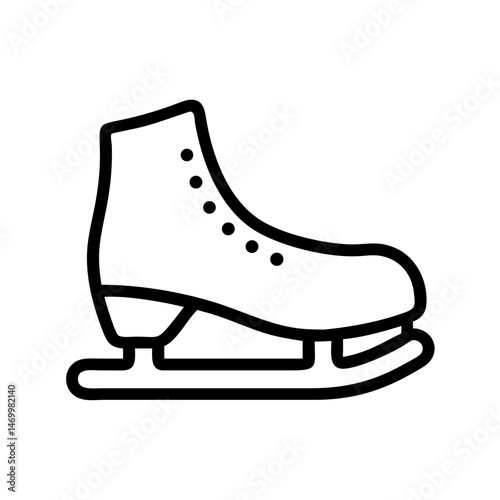 Ice Skating Shoe Winter Sports Icon Design