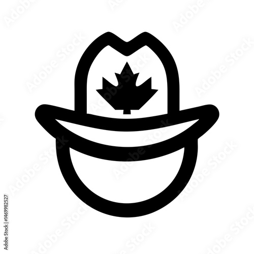 Canadian Cowboy Hat Western Icon Design