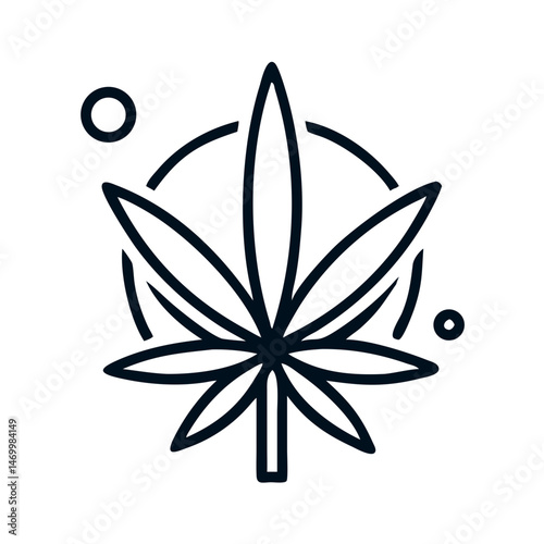 Cannabis Leaf Marijuana Symbol Icon Design