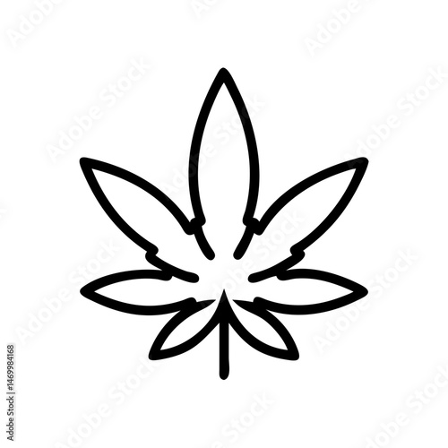 Cannabis Leaf Marijuana Symbol Icon Design