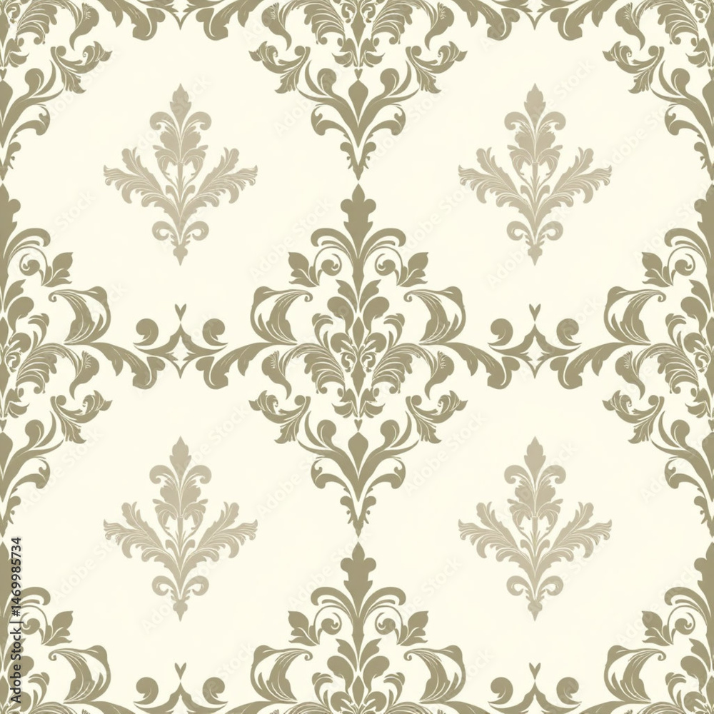 Obraz premium seamless damask pattern