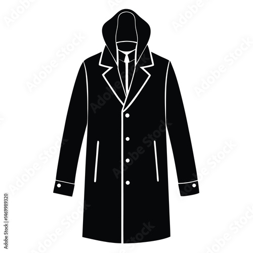 taxi driver element isolated raincoat on white background