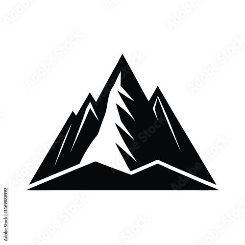 Mountain Shape Minimal Vector Silhouette