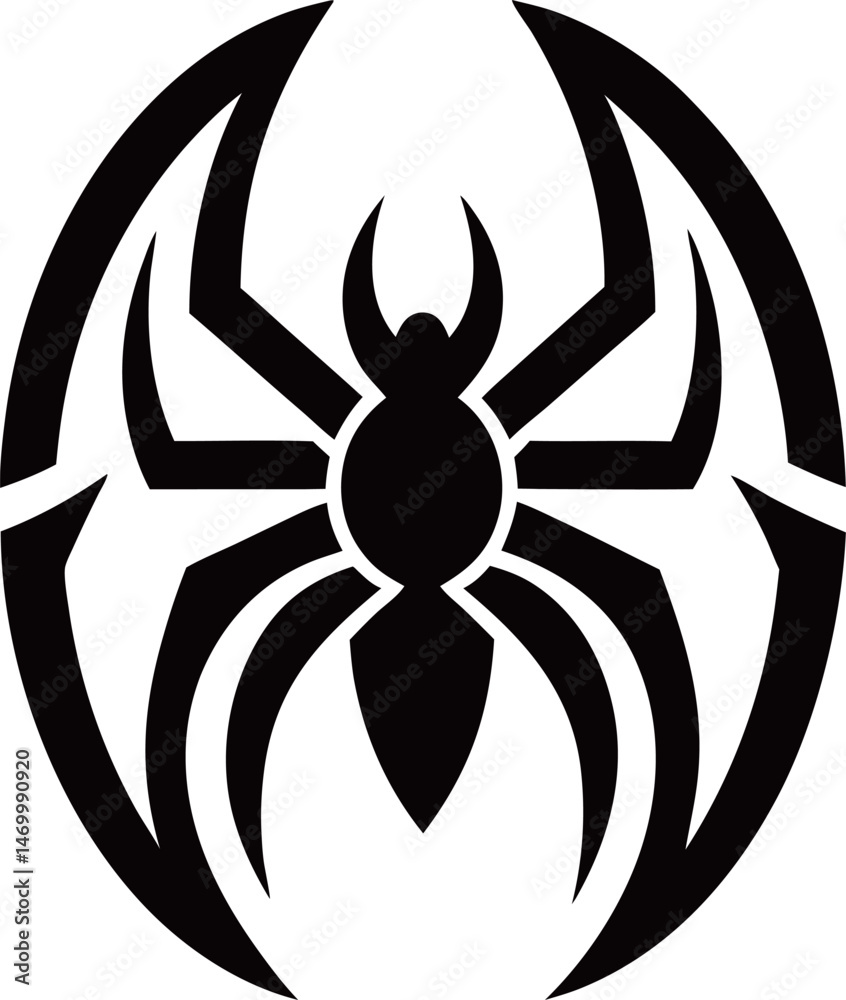 Modern Spider Design with Sharp Lines Modern Spider Design with Sharp Lines
