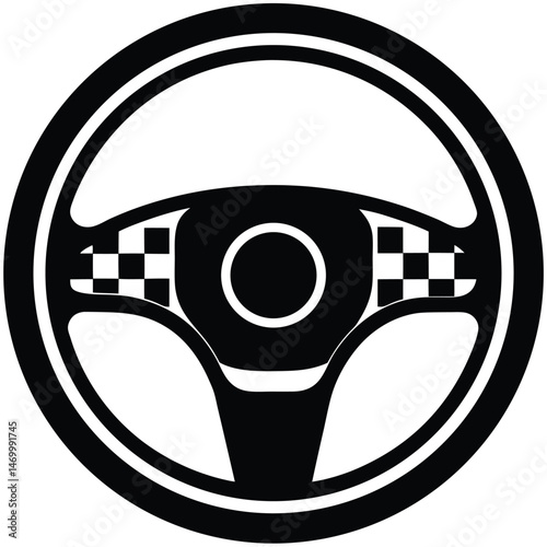 taxi driver element isolated steering wheel cover on white background