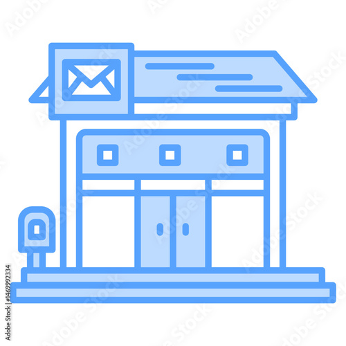 Post Office icon blue