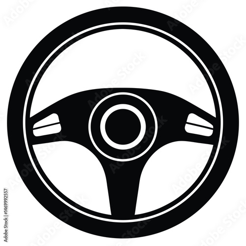 taxi driver element isolated steering wheel cover on white background