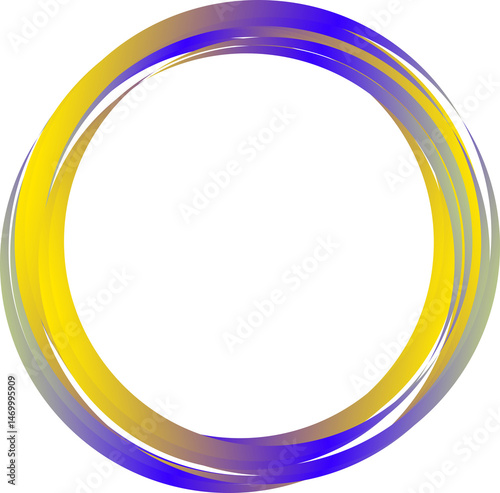 abstract circle round frame border 