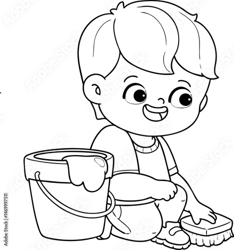 cleaning character household chores