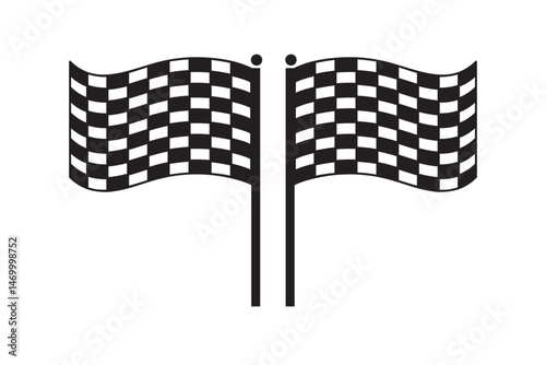 Racing flag icon. vector flat black simple illustration for web and app..eps10