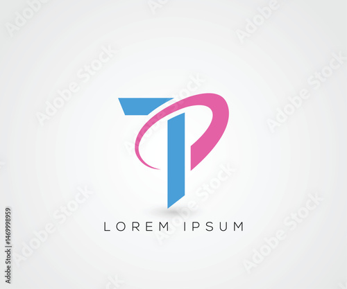 TP Initial logo design illustration