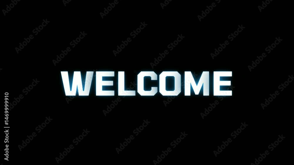 Futuristic Welcome Animation – Glowing Digital Text Intro Video